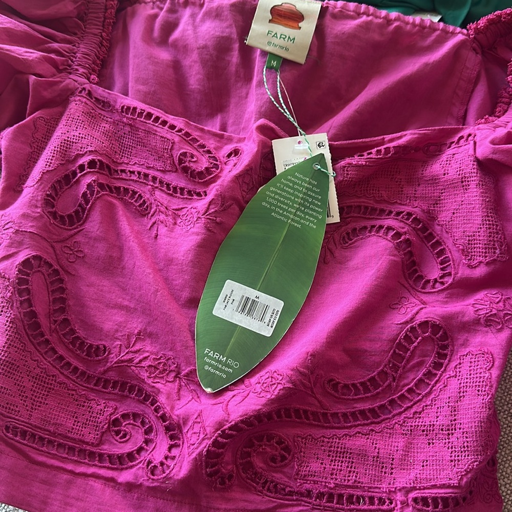 Farm Rio Pink Lace Blouse - Picture 6 of 6